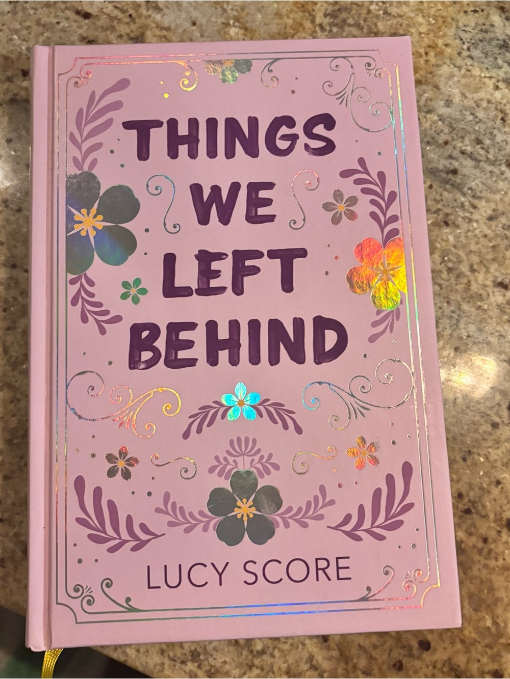 Lucy Score Things We Left Behind Bloom HC Sprayed Edges Lavender Edition